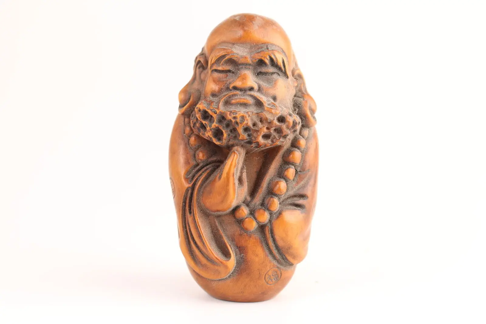 wooden chinese old boxwood handmade buddha statue collectable hand piece gift