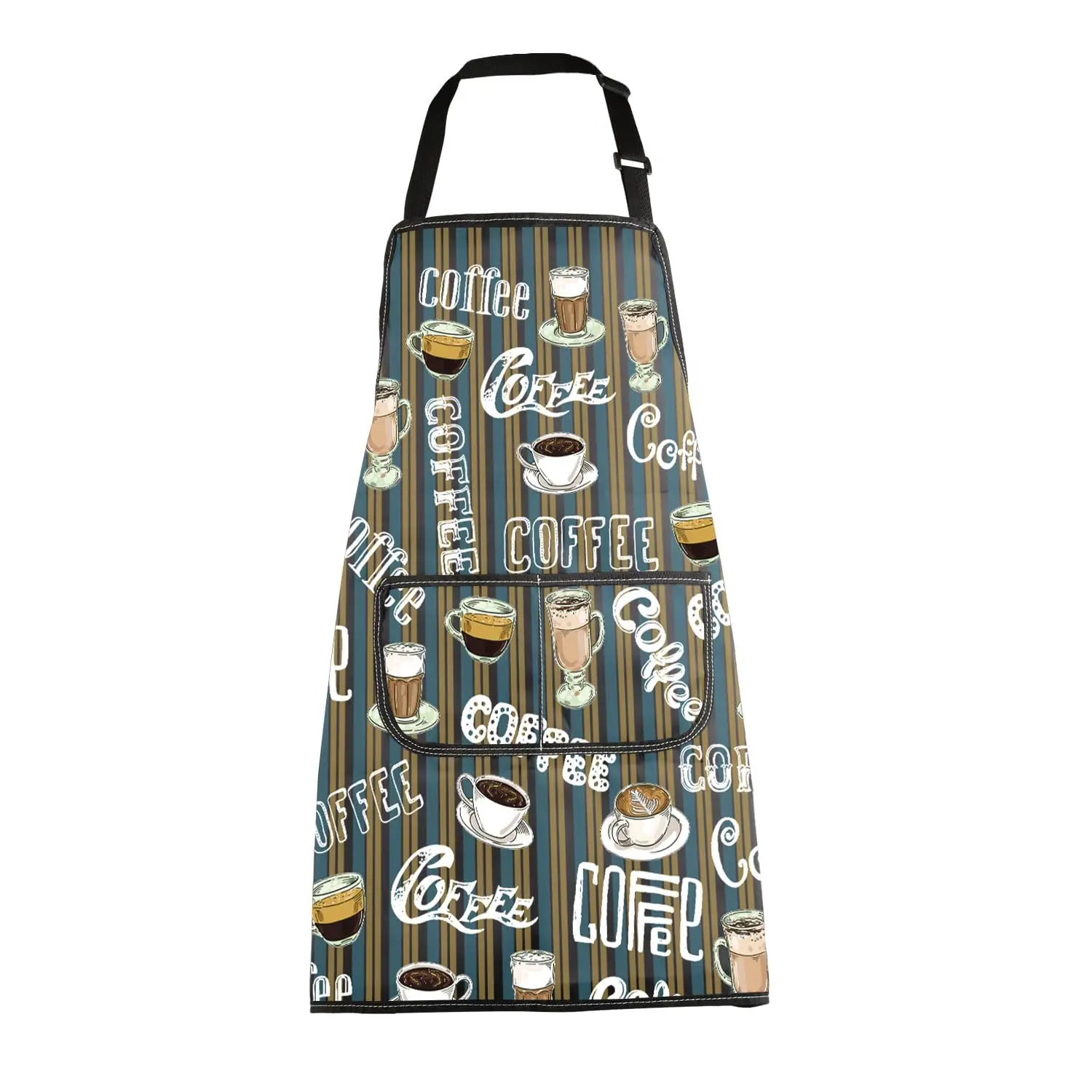 

Life Begins after Coffee Apron - Barista Gift Coffee Themed Kitchen Apron
