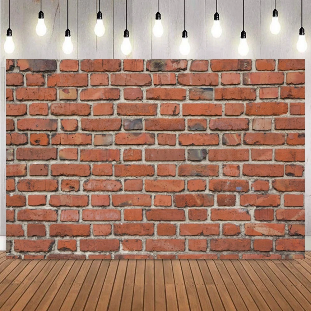 Vintage Red Brick Wall Photo Backdrop Various Color Textures Portrait Shooting Birthday Party Home Decor Photography Background