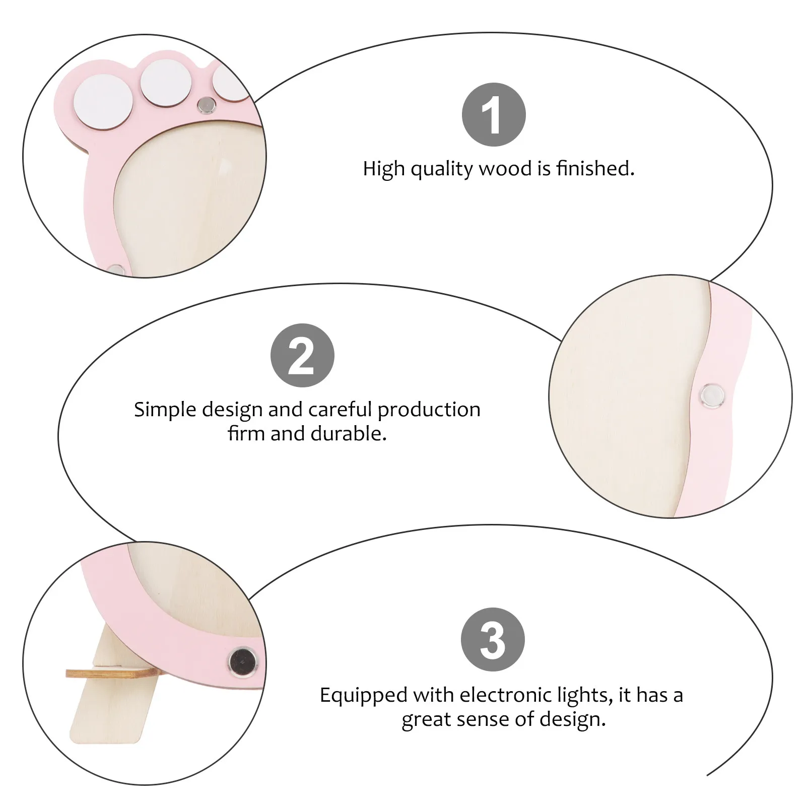 

Фоторамка для отпечатков детских лапок, 1 шт., для записи роста новорожденного, креативный держатель для фотографий младенца, для первых шагов и зубов