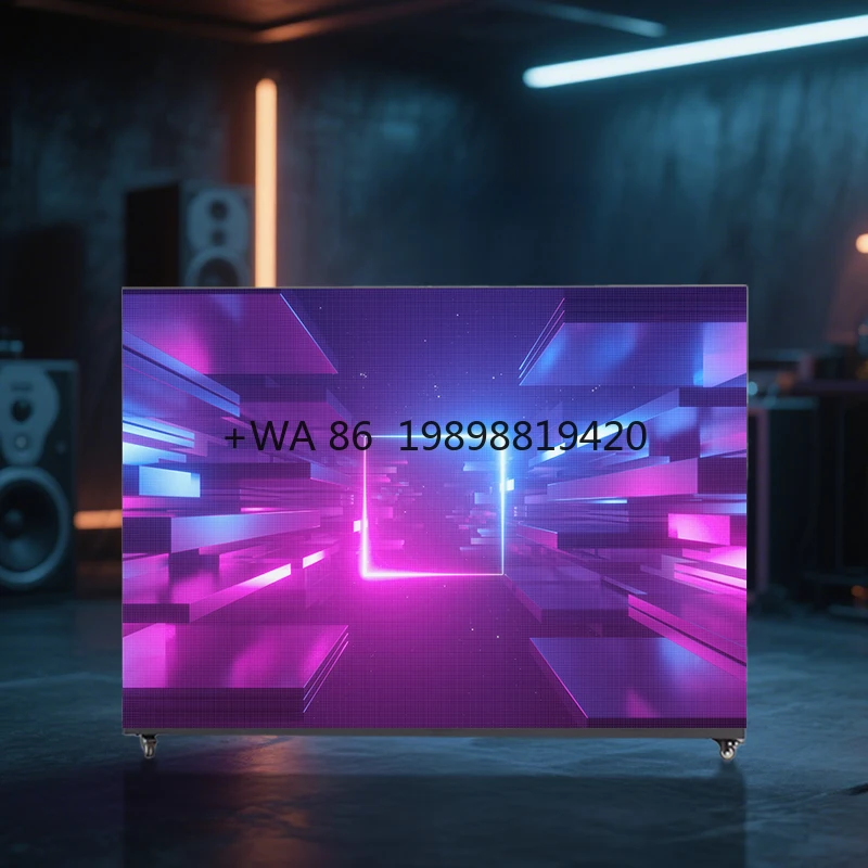 Seamless Visual DJ Desk Facade Booth Podium, Portable LED Video Display Screen  DJ Booth