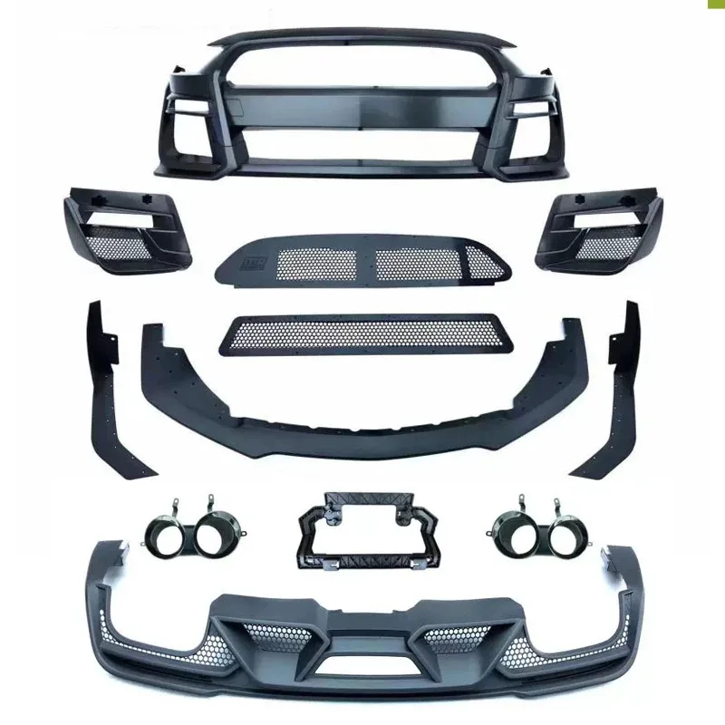 

GT500 2015-2018Y Обновление 2019Y Широкий бампер из полипропилена GT500 Старый новый комплект кузова GT500 Автомобильные бамперы Подтяжка лица