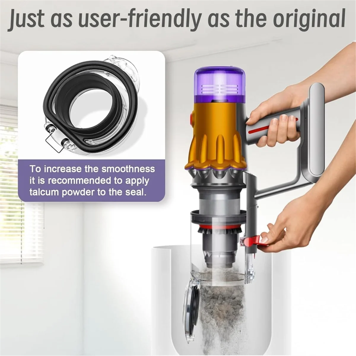 

BFYLE пылесборник для Dyson V10 Digital Slim / V12 Detect Тонкая вакуумная канистра Большой контейнер Вакуумное ведро для пыли Номер детали. 965272 -01