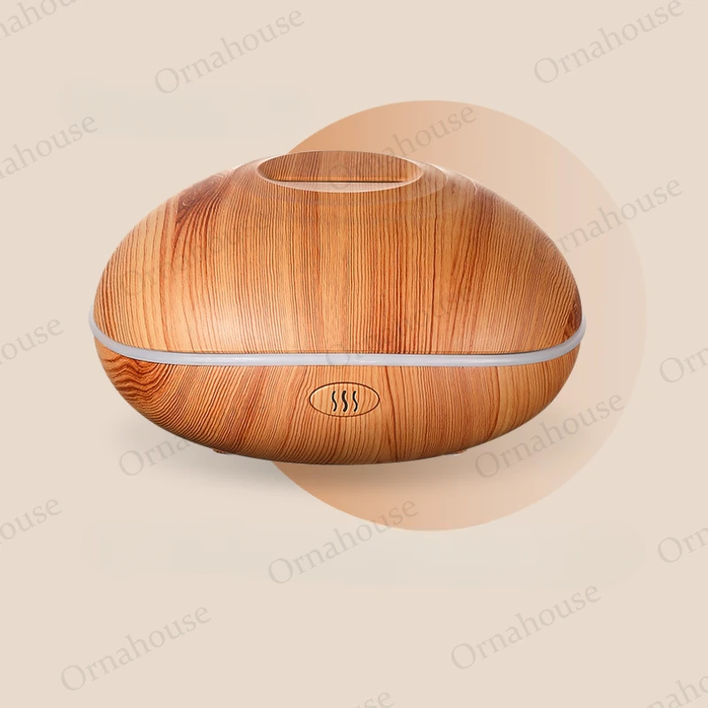 Colorful Flame Wood Grain Aromatherapy Machine Air Purification Office and Household Heavy Fog Humidifier Oil Diffuser