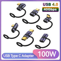 100W Metal USB 4.0 Type C Adapter OTG 40Gbps Fast Data Transfer Tablet USB C Charging Converter For Phone Macbook Air Pro Laptop