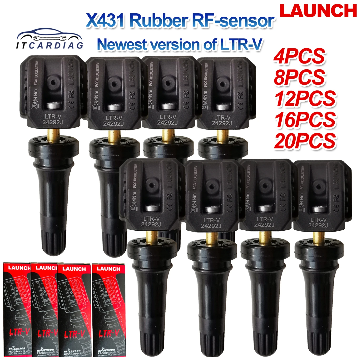 

LAUNCH X431 2 in 1 RF-SENSOR 315MHz & 433MHz TPMS Sensor Tire Repair Tools Scanner Tire Pressure Sensors Tester Programming