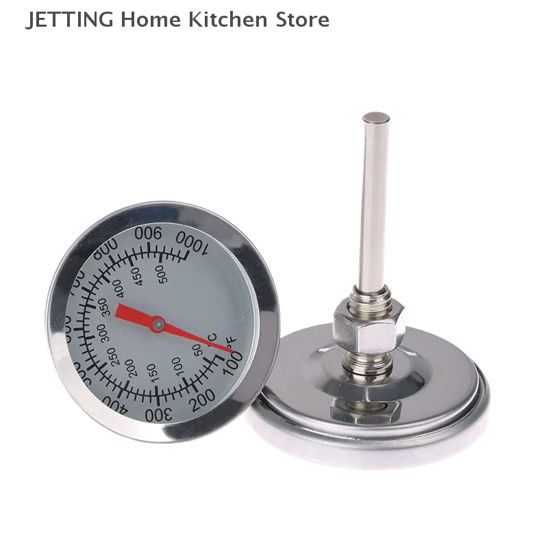 1Pc Oven Thermometer Stainless Steel Grill BBQ Thermometer Instruments 52/54mm Barbecue Temperature Gauge Kitchen Cooking Tools