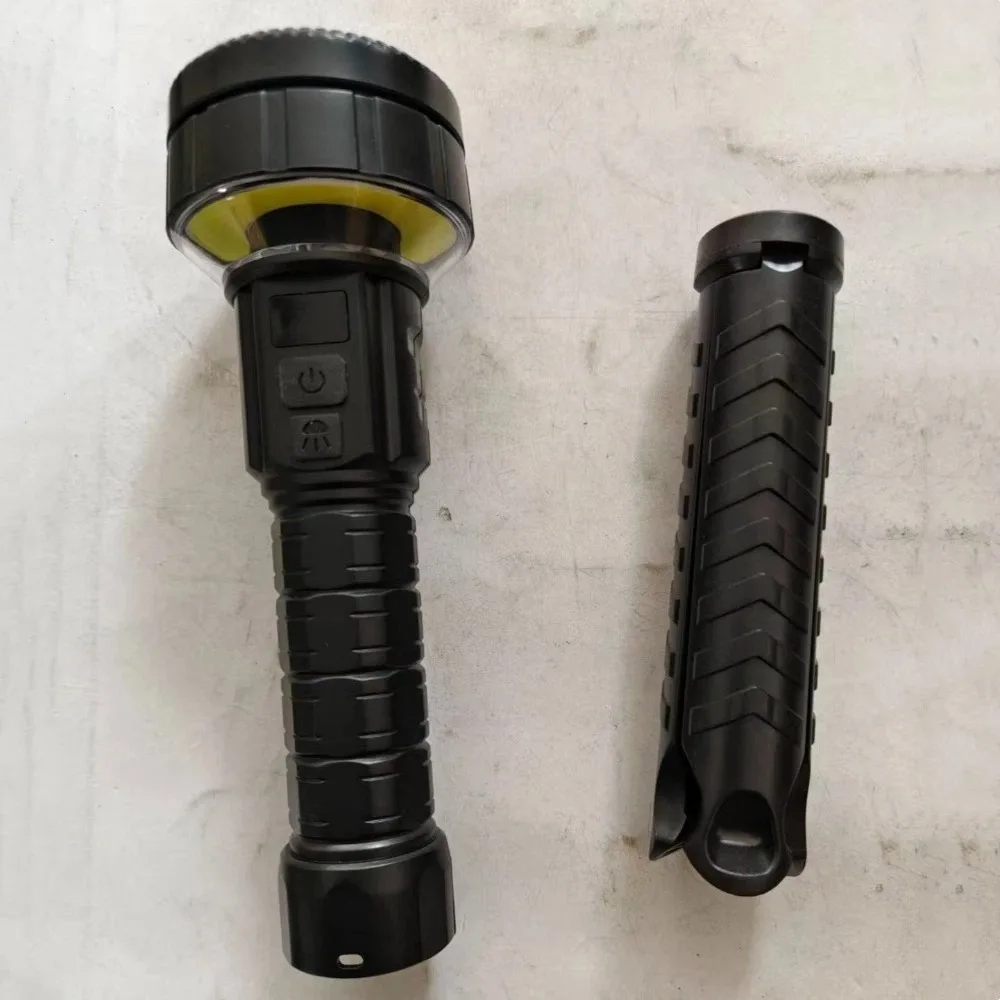 With Tripod Dual Side LED Flashlight 10 Core Digital Display Ultra Bright LED Flashlight Side Light Long Range