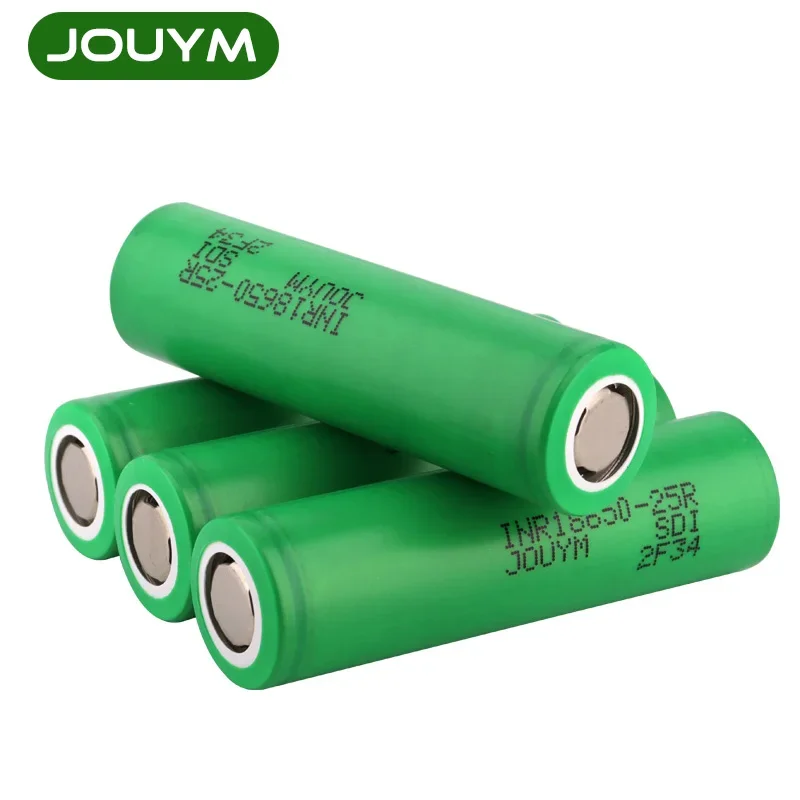 

JOUYM 18650 Battery 2500mAh 3.7 V High Current Discharge 30 A INR 18650 25R Li-ion Rechargeable Batteries for Samsung Power Cell