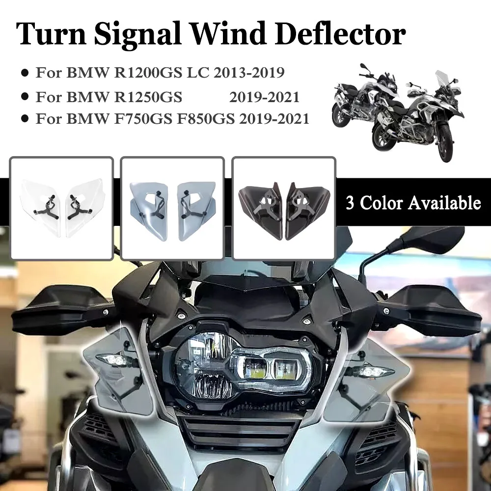 For BMW R1200GS R1250GS Motorcycle Turn Signal Windshield R 1200GS LC Wind Deflectors R 1250 GS Windscreens F850GS F750GS GS1250