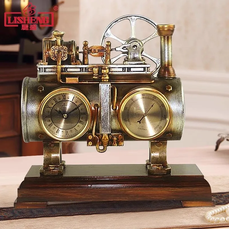 Retro Retro Clock Sitting Room Table Clock Bedroom Old-fashioned Clock Home Personality Wine Cabinet Decoration