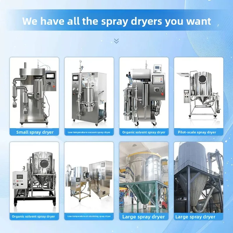 Small Spray Dryer Two-Fluid Fruit Vegetable Carbon Medicine Resin Milk Powder, Food And Drug Powder Granulator