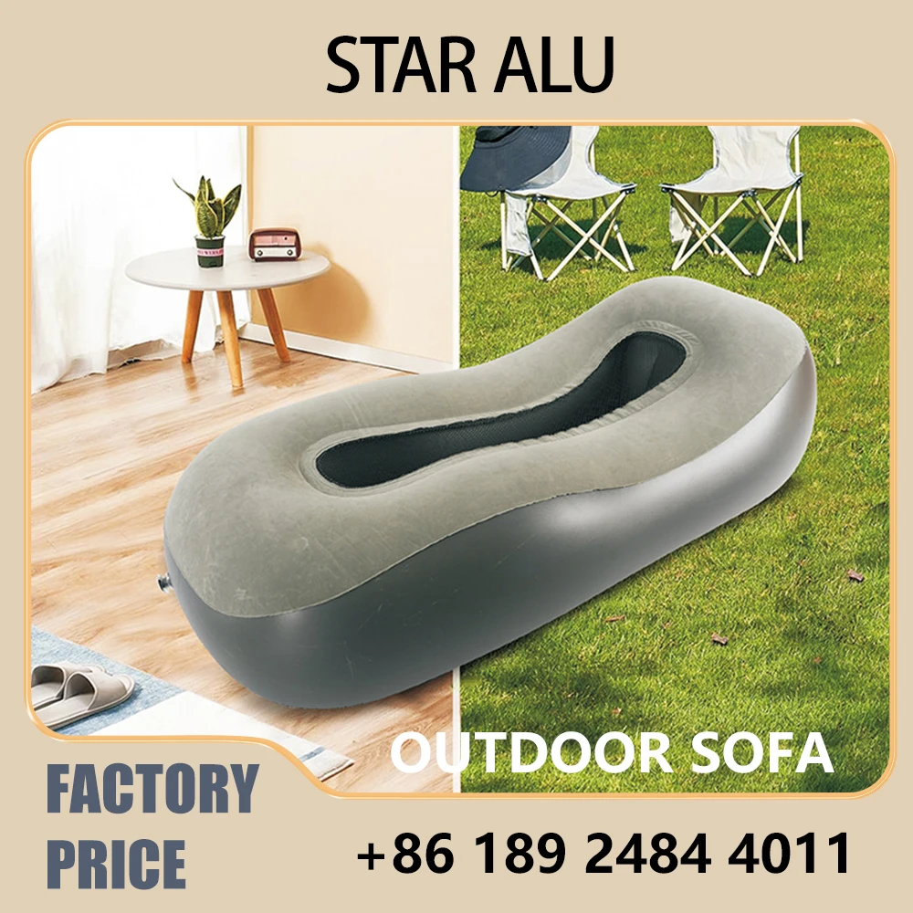 Inflatable Camping Sofa - Auto-Inflatable Portable Lounge Chair, Lightweight Foldable Backrest Perfect for Solo Camping