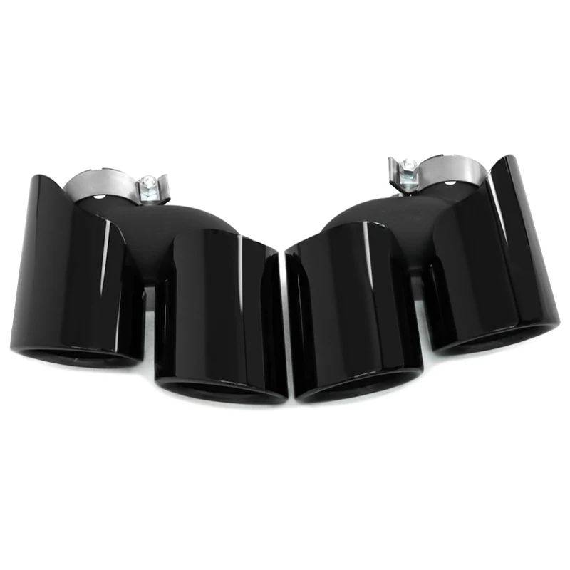 Quad Car Exhaust Pipe Tailpipe Exhaust System Pipe Replacement Auto Tail For Porsche Macan 2.0t 2019-2024 Muffler Tip