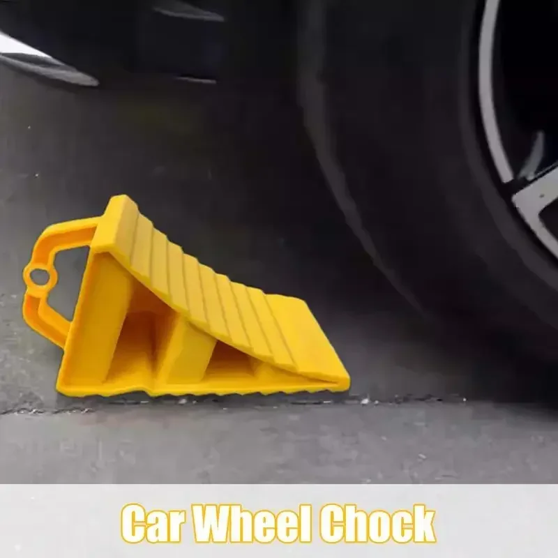 Car Trailer Wheel Chock Anti-slip Vehicle Truck Tire Stop Block with Handles Parking Wedges Car Stopper Wheel Alignment Block