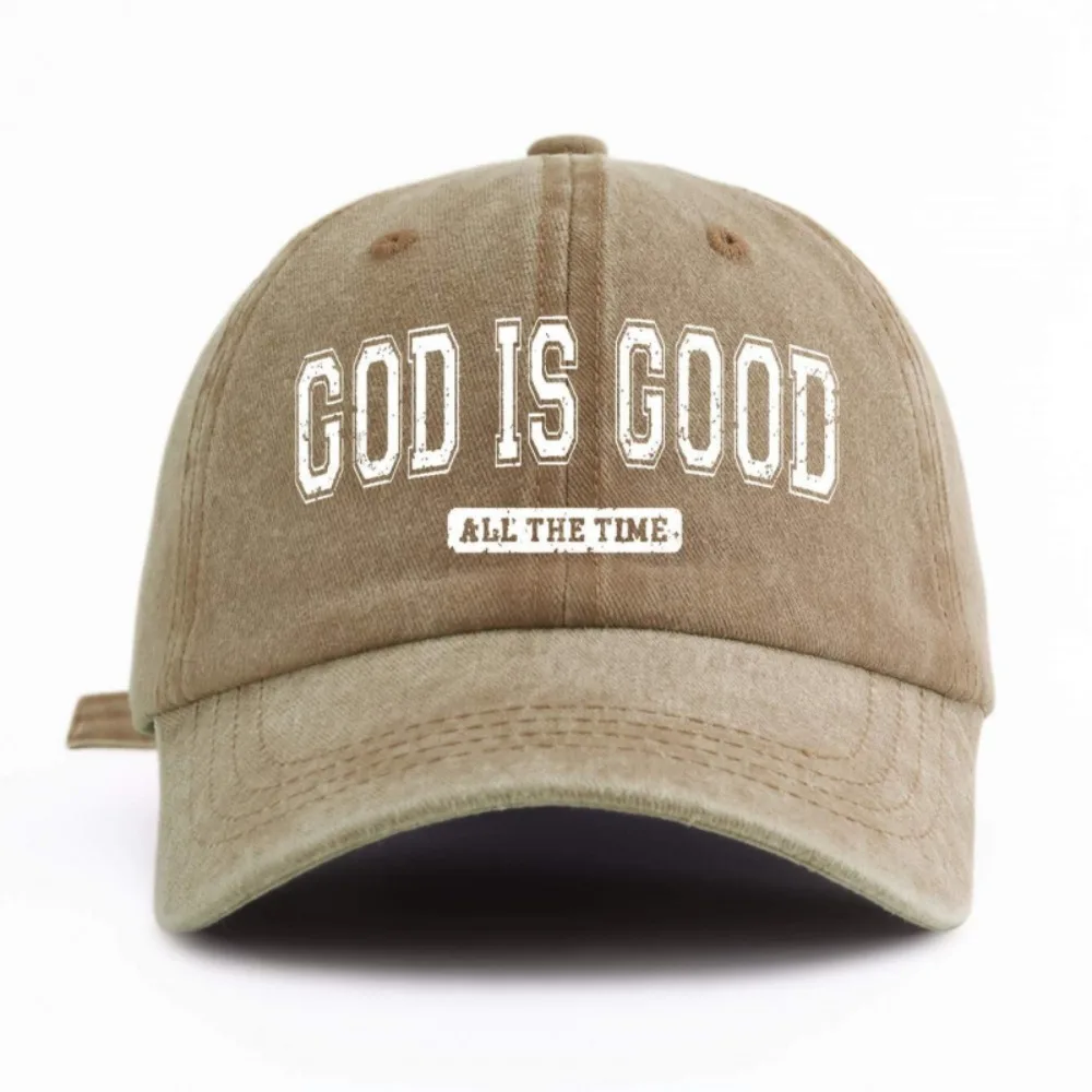 

Fashion GOD IS GOOD Baseball Caps Sun Protection Cotton Distressed Faded Cap Adjustable Casual Sunscreen Hats Outdoor Sports