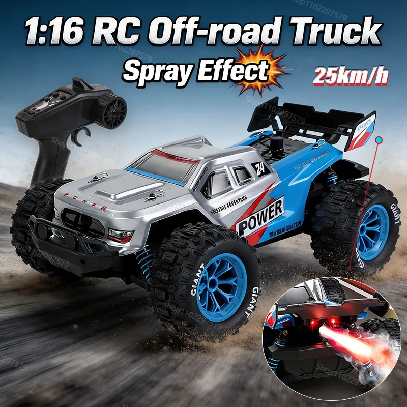 

1:16 Spray RC Cars Remote Control Cars 2WD Radio Buggy Truck Drift Racing Climbing Off Road Vehicle Outdoor Toy for Boy Kids Fun