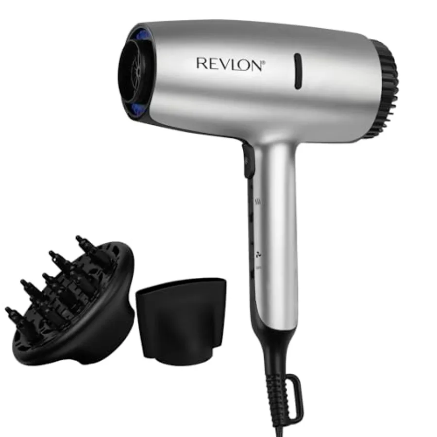 

Dry Max Hair Dryer with Diffuser for Natural Curls Prevents Frizz Speeds Drying Time and Reduces Damage Plus Concentrator for P