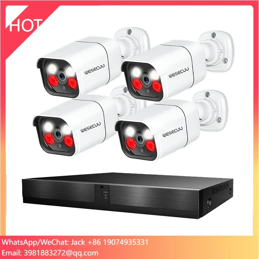 最高の4K NVR POE IPカメラセット NVRキット 8チャンネル ホームビデオセキュリティキット CCTVシステム IPセキュリティカメラ