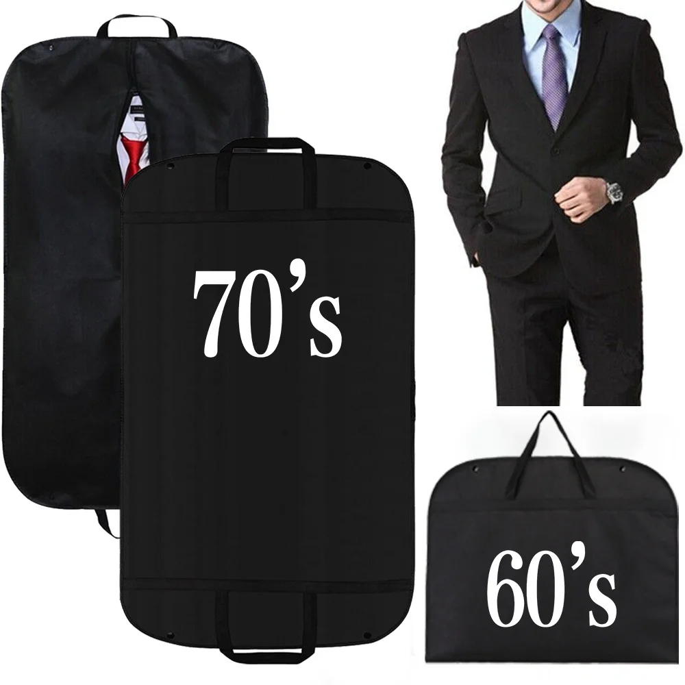 

Dustproof Clothing Covers Western Suit Dust Cover Coat Storage Bag Years Print Protector Hanging Garment Bags Closet Organizer