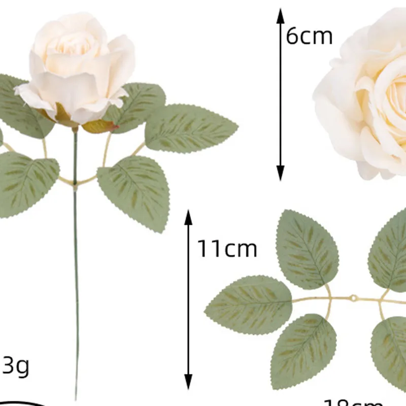 50pcs 15-40cm Artificial Green Flower Stem Sticks DIY Floral Material Handmade Wire Stem Accessories for Wedding Home Decoration