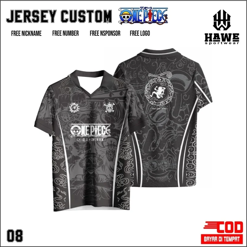 

2026 Bandai New "One Piece Gear 5 Edition" Kids/Adults Baseball Jersey Y2K Extra Large Quick-Drying Top