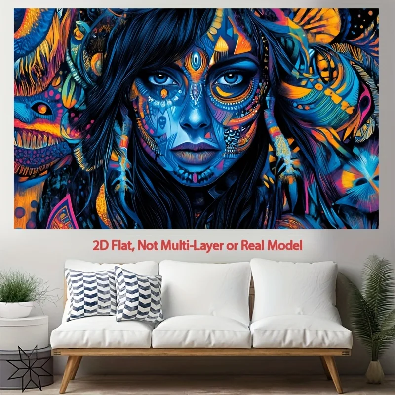 Fantasy tribe style Digital printing polyester wall tapestry suitable for use in living rooms bedrooms offices bars and party