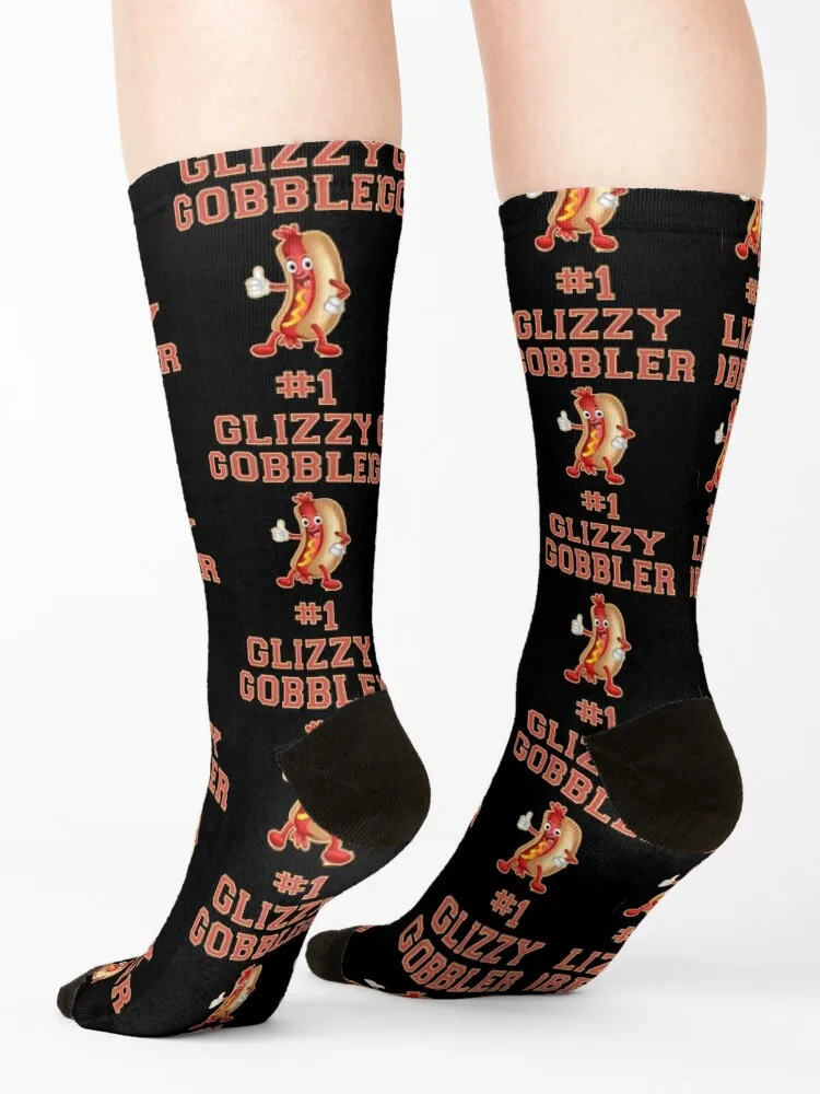 #1 Glizzy Gobbler Number One Hot Dog Weiner Eater Socks warm winter bright garter funny gift Socks Women\'s Men\'s