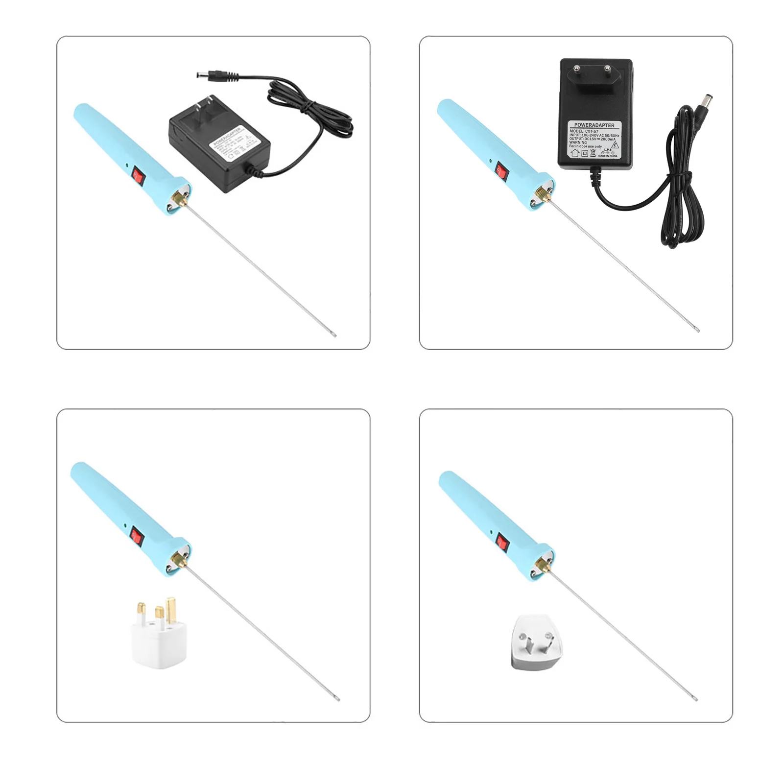 Cortador de espuma de alambre caliente eléctrico de 30 W - Pluma de corte de poliestireno de temperatura ajustable de 25 cm con 5 puntas y soporte de seguridad (herramienta de grabado)