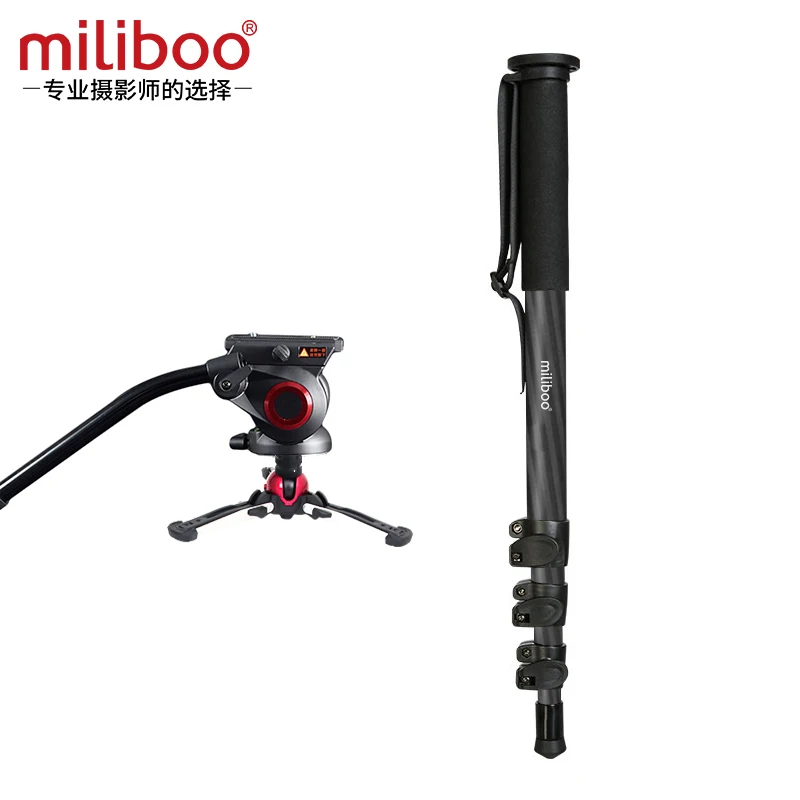 miliboo MTT704B Professional Portable Carbon Fiber Camera Camcorder Tripod for Video/DSLR Stand,Half Price of Manfrotto