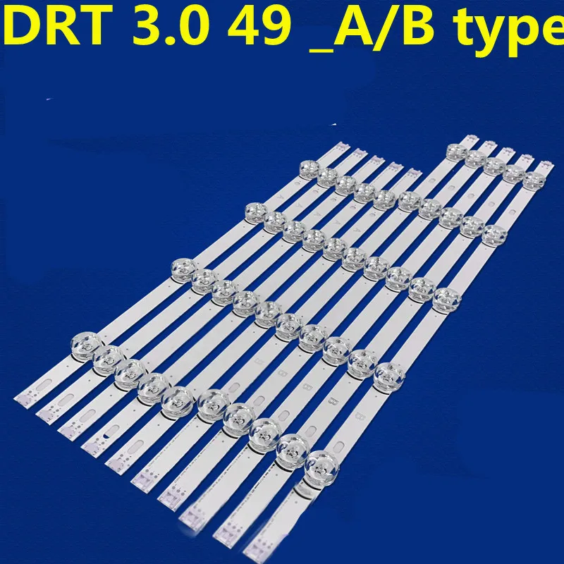 مجموعة شريط إضاءة خلفية ليد ، DRT ، 49 "، 6916L-1944A ، 6916L-1945A ، 49LY331C ، 49LY345C ، 49LF5500 ، 49LF5610 ، 49LF5800 ، 49LF5809 ، 49LF6529 ، 10 مجموعة