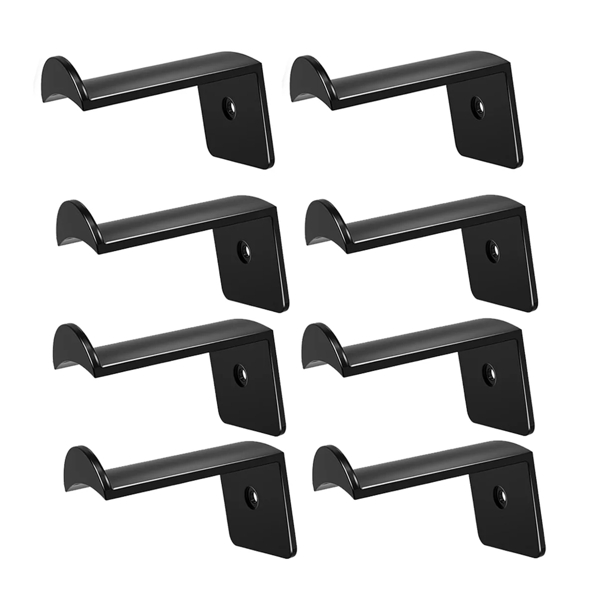 

ABAB 2.8 Inch Hat Hooks for Wall - (8 Pack) Cowboy Hat Rack,Cap Holder, Organizer for Baseball Caps, Western Room Decor Black