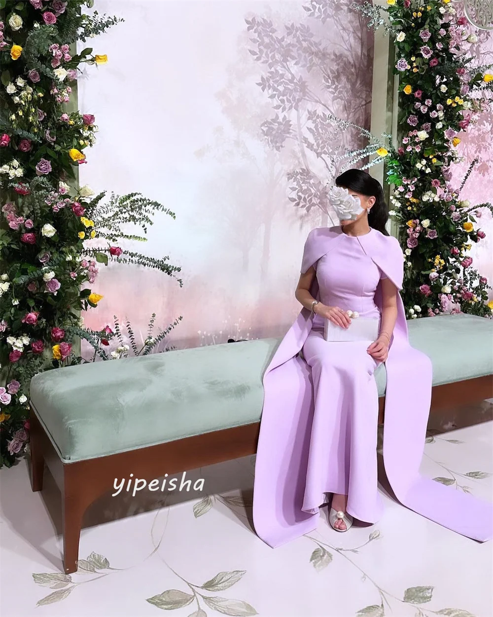 Customized Jiayigong Jersey Draped Pleat Engagement A-line O-Neck Bespoke Occasion Gown Long Dresses Saudi Arabia