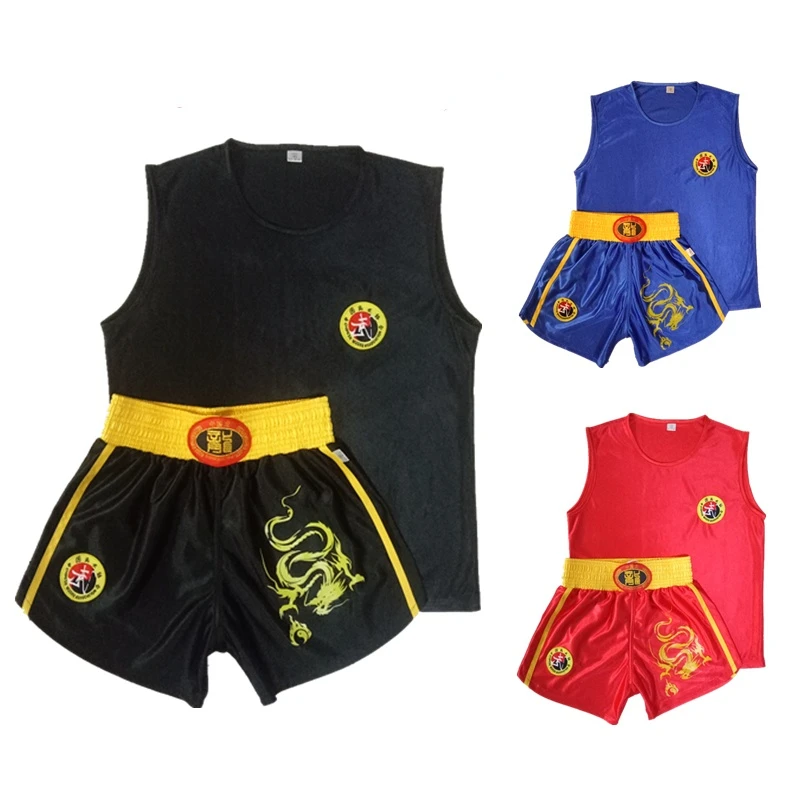 

Unisex Boxing Uniform Sanda Suit Kongfu Uniform Wushu Clothing Martial Arts Performance Costume for Children Adult