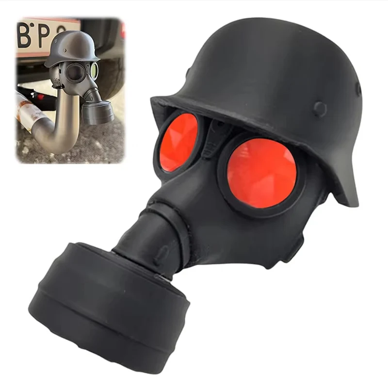 3d Printed Long Trailer Hitch Cover With Steel Helmet And Gas Mask Trailer Coupling Cap Hook Cover Hitch Cover Prototect Rusting