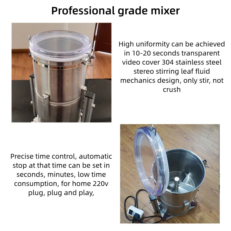 Powder Granule Mixer Desktop Mixing Machine Powder Fish Bait Feed Plastic Dye Homogenizer Desktop Level Mixer Mixing Tools