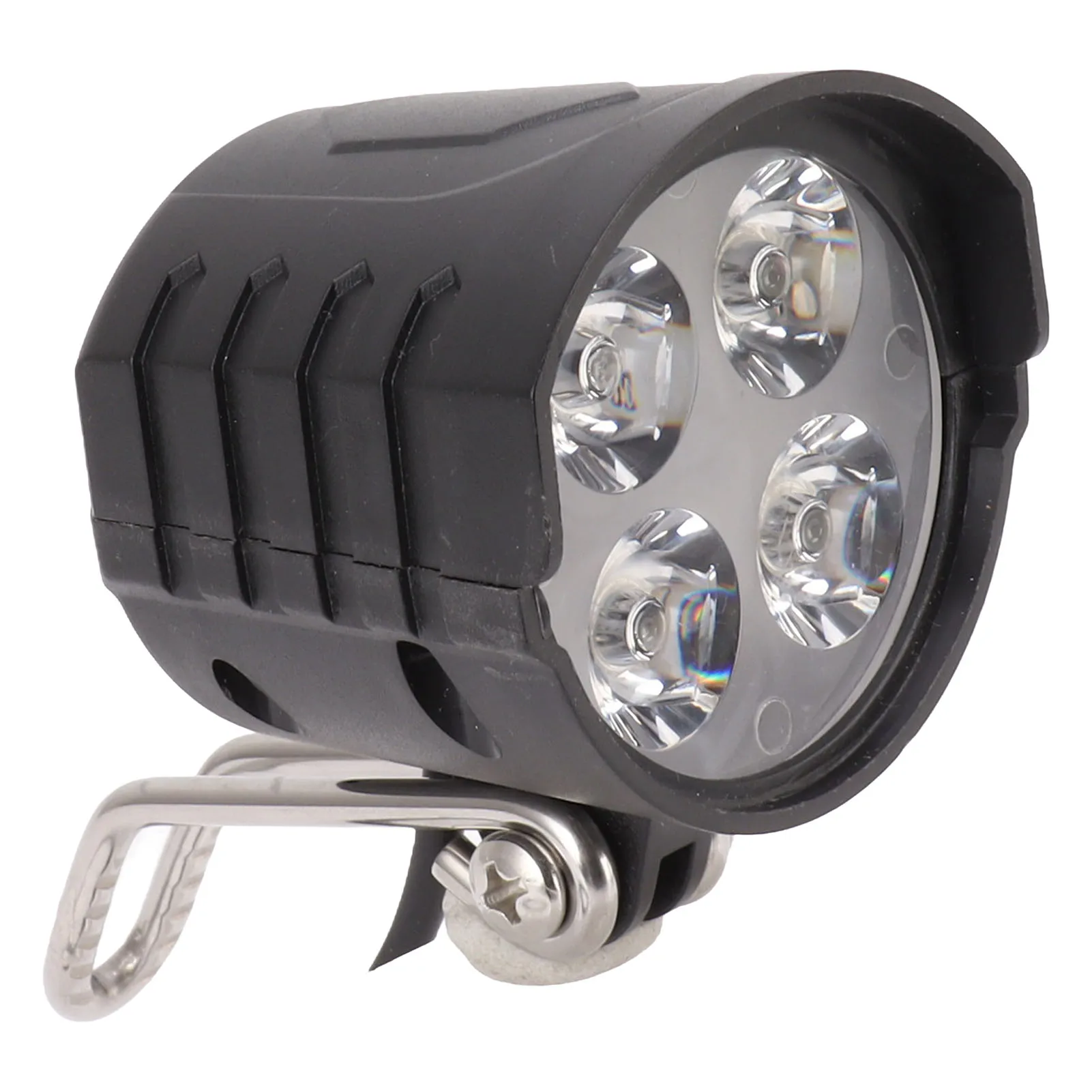 Electric Bike Front Light Easy To Connect Metal LED Headlight High Brightness 1.6m/5.2ft 12W 4 Light Beads for 52V for 48V