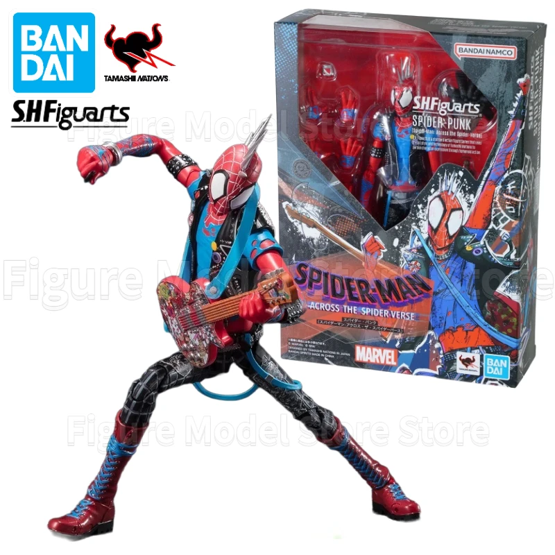 

In Stock 100% Original Bandai S.H.Figuarts SHF Spider-Man: Across The Spider-Verse Spider-Punk Anime Action Figures Toys Models