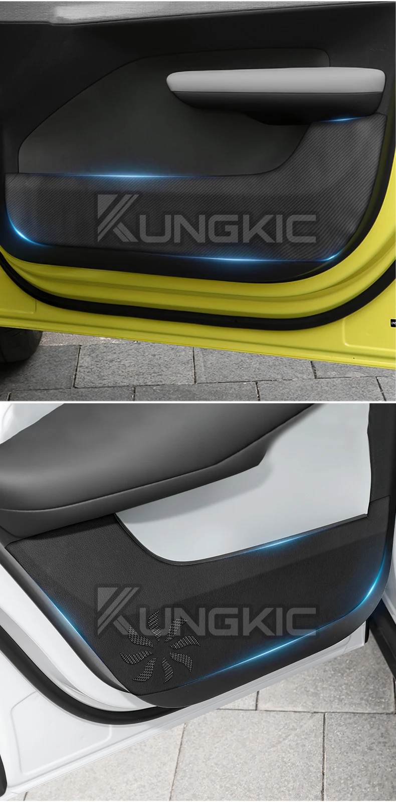 Autotür-Antikickmatte Aufkleber für Volvo EX30 2023 2024 2025 2026 Türschutz Innenraummatte Dekorative Fußmatten – Detail 8