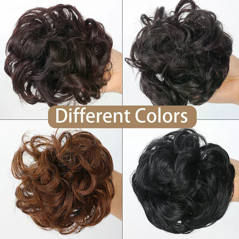 Synthetic Hair Bun Hair Clips Fluffy Curly Hair For Women Ponytail Hair Increases Claw Clip Lifelike Hairpiece Styling Tools