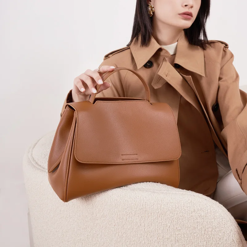 

Soft For Women 2025 New Fashion Single Shoulder Crossbody Large Capacity Versatile Tote Underarm Genuine Leather Women's Bag