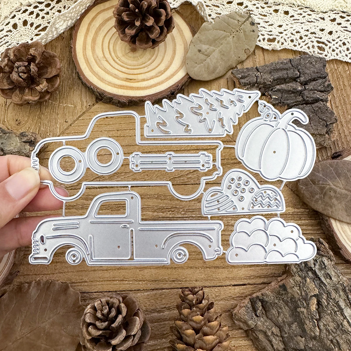 Original Interesting Holidays Layer Truck Metal Cutting Dies Scrapbooking Decorative Embossing DIY Paper Cards