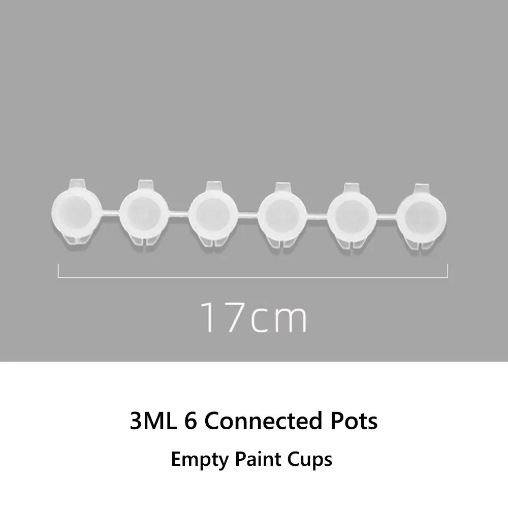 Multi-Compartment Plastic Pigment Strips 2ml/3 Meters/5ml 6/8 Connected Pots Paint Box Watercolor Empty Box Painting Supplies