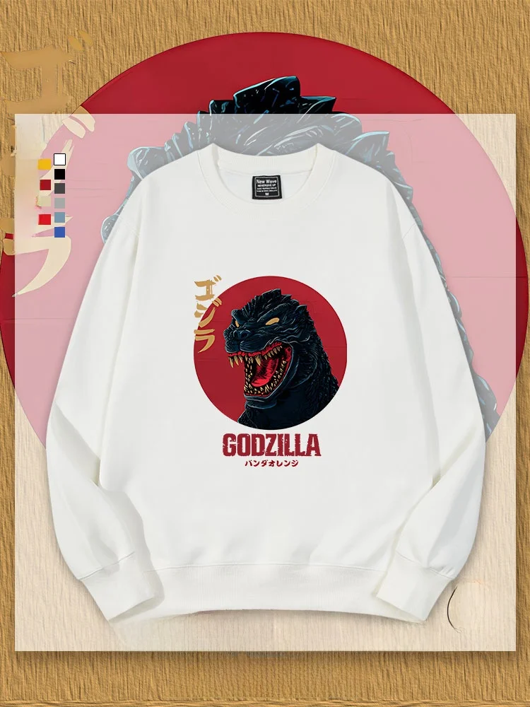

assler Vs King Kong Movie Monster Dinosaur Couple Student ex round Ne Sweatirt Trendy Kids Clothing Cotton Polyeste...