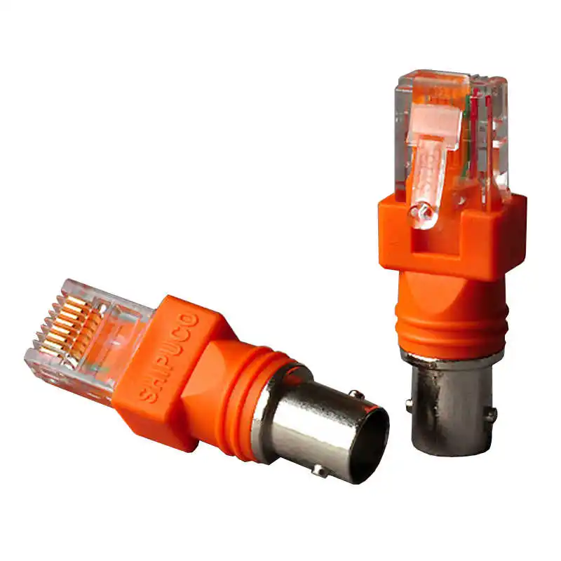 1Pcs BNC Female to RJ45 Male Adapter Connector,RF Female To RJ45 Male Plug Coaxial Chassis Panel Mount Monitor Accessorie