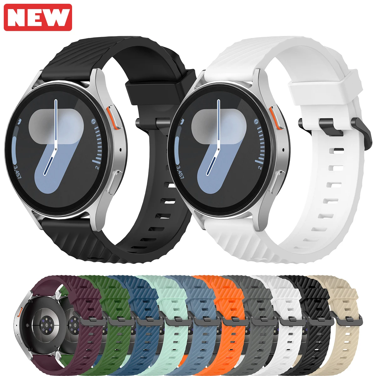 Pop 20mm/22m Silicone Strap For Samsung Galaxy Watch 7 6 4 5 Pro 45mm 40mm 44mm 6 Classic 43mm/47mm Bracelet For Huawei GT3 Pro