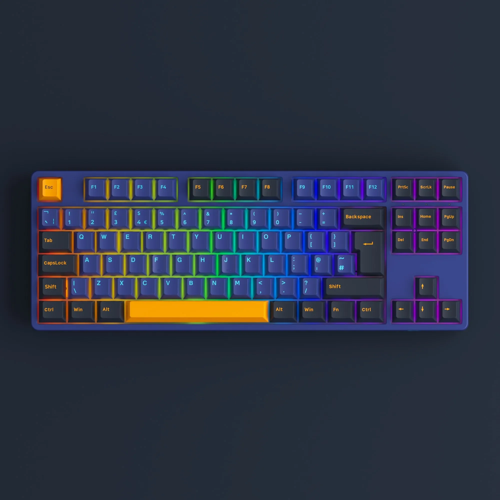 

5087B Plus ISO DE/UK/Nordic Horizon 75% Mechanical Keyboard RGB Hot-swap Wired USB-C with Cherry Profile PBT Double Shot Keycaps