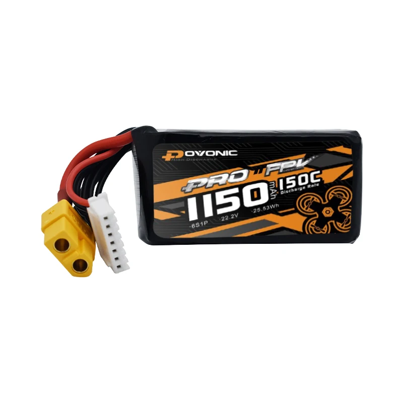 Oryginalny akumulator Lipo 1150mAh 150C 22.2V do samolotów RC FPV Quadcopter Helicopter Drone Części z wtyczką XT60 Akumulator 22.2V