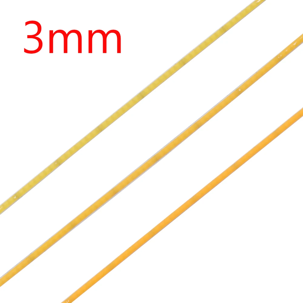 3mm Ultra Thin COB LED Strip Light 12V 24V 384LEDs/m High Bright Flexible LED Tape RA90 3000K 4000K 6000K Linear Lighting Ribbon