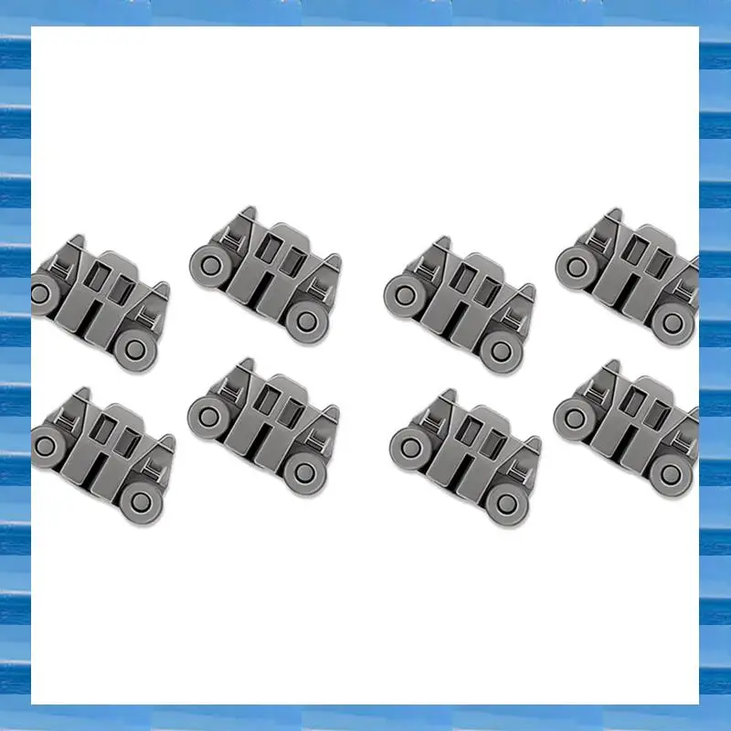 ล้อชั้นวางจานสำหรับเครื่องล้างจาน AT53 8 ชิ้น WPW10195417 W10195417 ใช้ได้กับ KDTE104ESS1 KDTE104ESS2